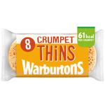 Warburtons 8 Crumpet Thins