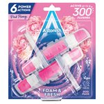 Astonish Foam and Fresh Twin Pack Toilet Rim Block Pink Peony
