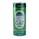 M&S Low Alcohol Extra Dry Gin & Tonic