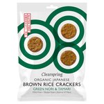 Clearspring Organic Japanese Brown Rice Crackers - Green Nori & Tamari