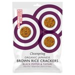 Clearspring Organic Japanese Brown Rice Crackers - Black Pepper & Tamari
