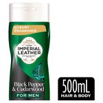 Imperial Leather Black Pepper & Cedarwood 2 in 1 Hair and Body Wash for Men