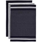M&S Collection Set of 3 Cotton Rich Kitchen Towels One Size, Blue