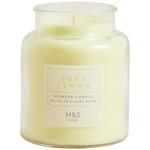 M&S Collection Soft Lemon Jar Candle Yellow