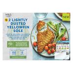 M&S 2 Lightly Dusted Yellowfin Sole Frozen