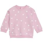 M&S Cotton Heart Print Sweatshirt, 0 Months-3 Years, Pink