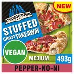 Chicago Town Takeaway Vegan Stuffed Crust Peppernoni Medium Pizza