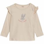 M&S Cotton Cream Bunny Frill Sleeve Top, 0 Months-3 Years