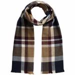 M&S Checked Blanket Scarf, Camel Mix