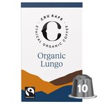 CRU Kafe Organic Fairtrade Lungo Pods 10s