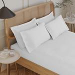 M&S Egyptian Cotton 230 Thread Count Fitted Sheet, Single-King, Ice White