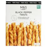 M&S Black Pepper Twists Twin Pack