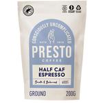 Presto Half Caf Espresso Ground Coffee