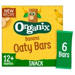 Organix Banana Organic Soft Oaty Bars Toddler Snack Multipack