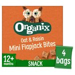Organix Mini Organic Oat & Raisin Flapjack Toddler Snacks Multipack