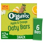 Organix Apple & Orange Organic Soft Oaty Bars Toddler Snack Multipack