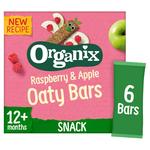 Organix Raspberry & Apple Organic Soft Oaty Bars Toddler Snack Multipack