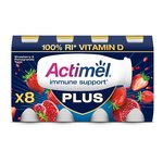 Actimel Plus 100% Vitamin D Strawberry & Pomegranate Immunity Yoghurt