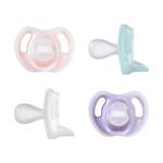 Tommee Tippee Ultra-Light Silicone Soother, 0-6m, 4 Pack Dummies