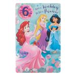 Disney Princess 6th Birthday Card
