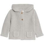 M&S Hooded Chunky Cardigan, 0 Months-3 Years, Grey Marl