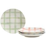 M&S Set Of 4 Linear Side Plates, Multi