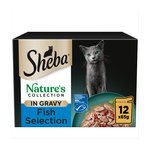Sheba Adult Wet Cat Pouches Natures Collection Fish in Gravy