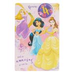 Disney Princesses 4th Birthday Card