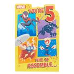 Avengers Assemble 5th Birthday Card