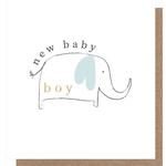 Elephant New Baby Boy Card