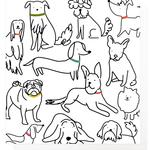 Scribbly Dogs Card Blank For Your Own Message