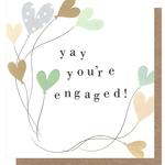 Yay You're Engaged Growing Hearts Card