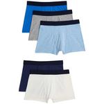 M&S Boys 5 Pack Cotton Rich Trunks Blue Mix, 5-12 Years