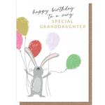 Rabbit Granddaughter Birthday Card