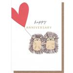 Hedgehogs Happy Anniversary Card