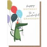 Crocodile Grandson Birthday Card