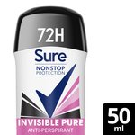 Sure Women Antiperspirant Deodorant Stick Nonstop Invisible Pure
