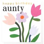 Flowers Aunty Birthday Card