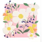 Pink Floral Blank Card