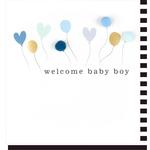 Balloons Welcome New Baby Boy Card