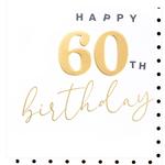 Caroline Gardner Gold 60th Birthday Card
