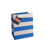 Blue & White Stripe Small Gift Bag