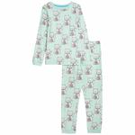 M&S Lucky Cat Pyjamas 7-12Y Green