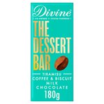 Divine Dessert Bar Milk Chocolate Tiramisu with Coffee and Biscuit