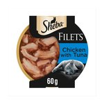 Sheba Fillets Cat Food Tray Chicken and Tuna MSC in Gravy