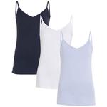M&S Womens, Cotton Rich Strappy Vests, 8-18, Faded Blue