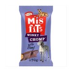 Misfits Wonky Chomp Adult Medium Dog Treats Beef
