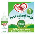 Cow & Gate 1 First Baby Milk Formula Liquid Starter Pack from Birth 