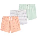 M&S Cotton Patterned Shorts, 3 Pack, 0-24 Months 