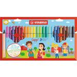 STABILO  Cappi colouring pens wallet of 24 assorted colours